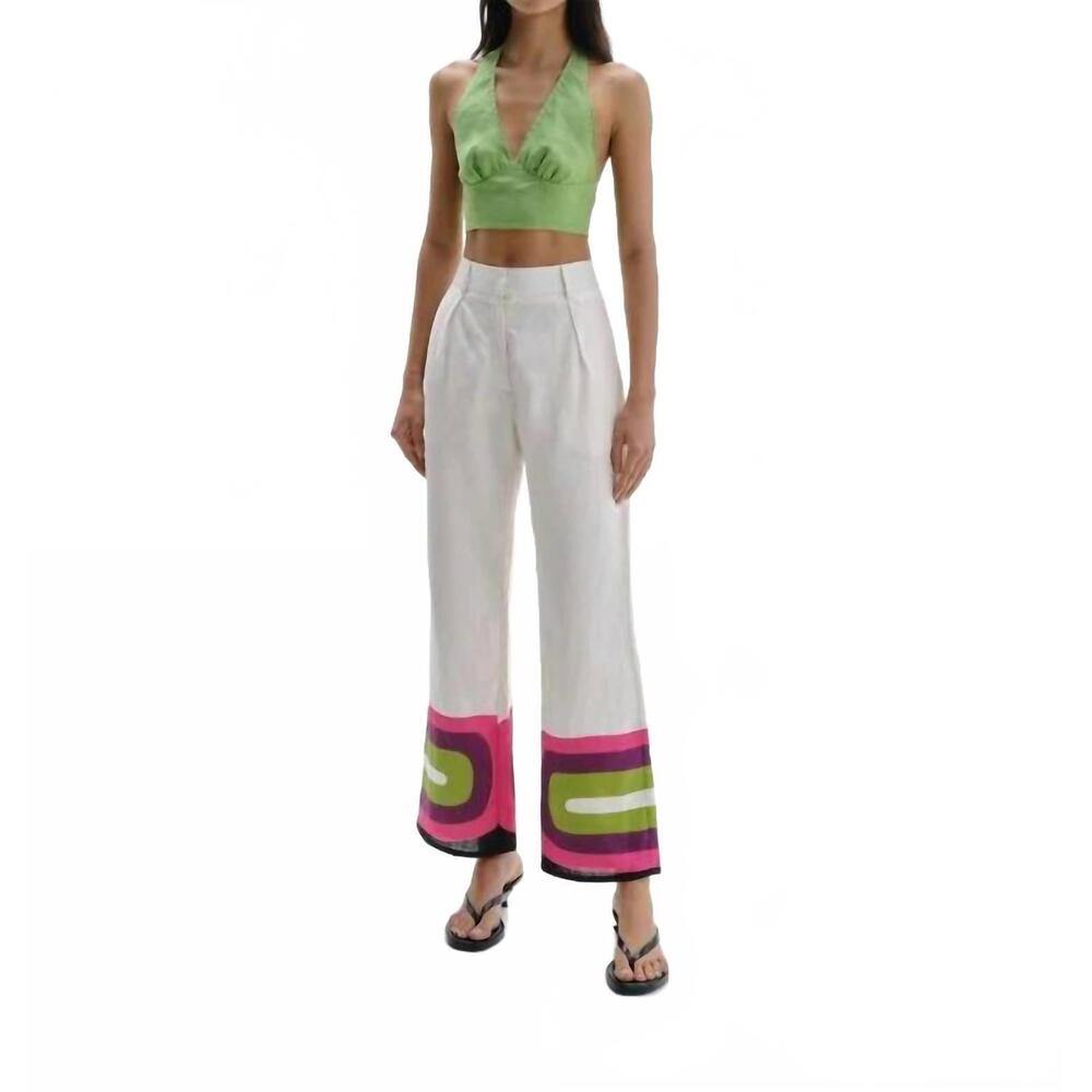 NEW CALA DE LA CRUZ ariana wide leg pants in arco